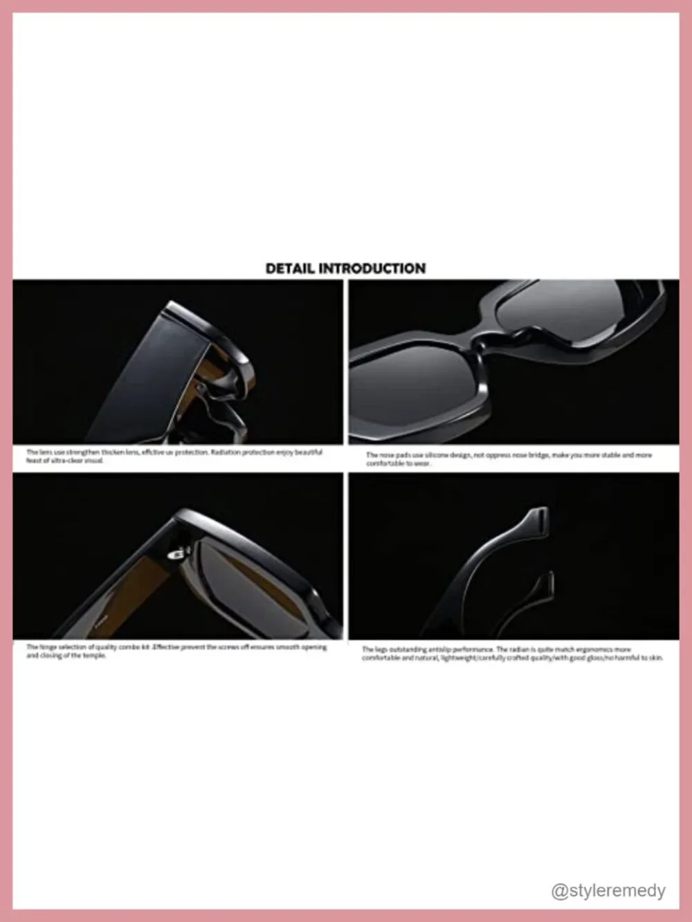 Vintage Oversized Square Sunglasses for Women Retro Luxury Big UV Protection